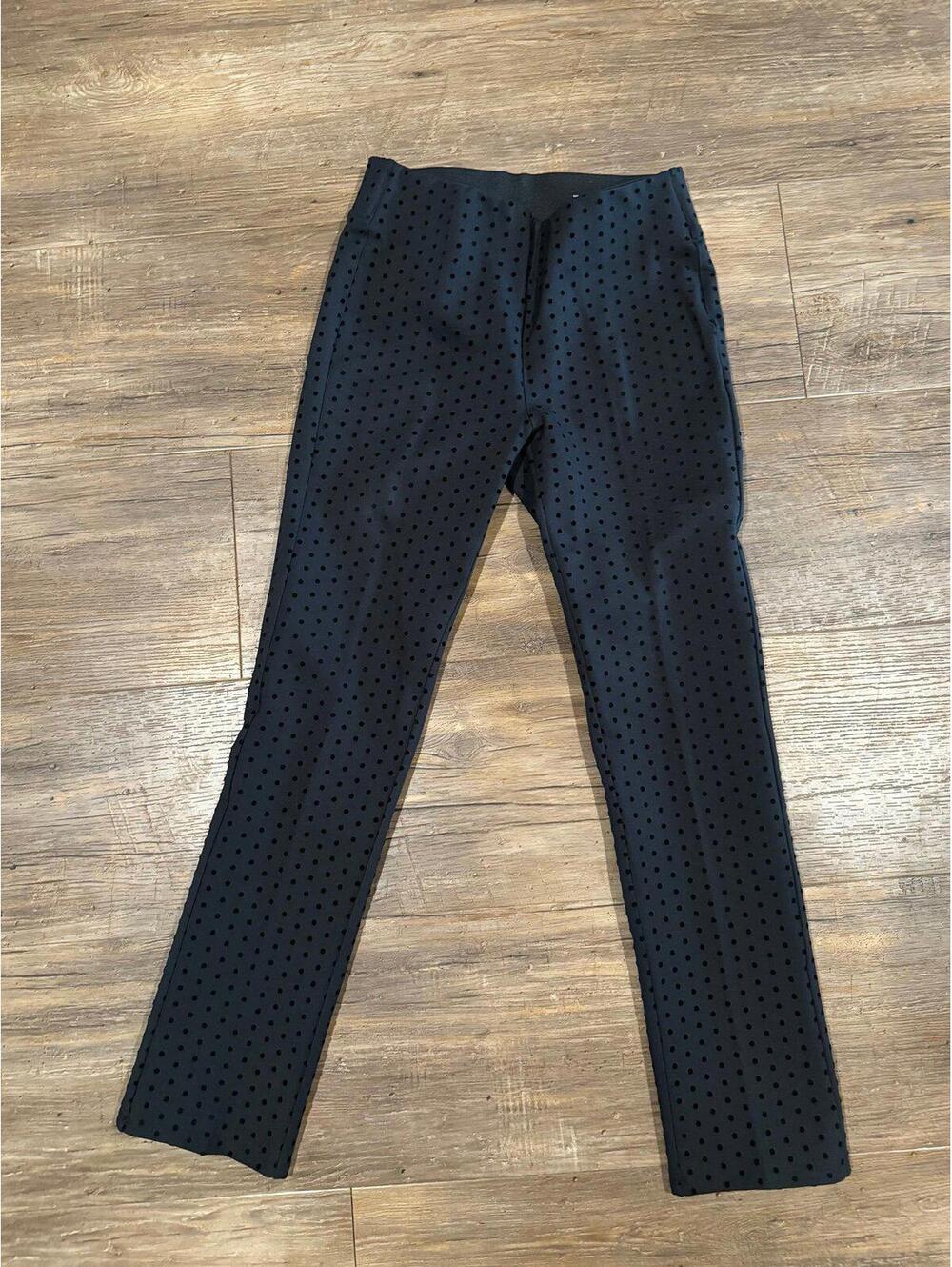 Soft Surrounding Black Polka Dot Pull On Pants Sz XS NWOT